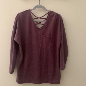 Cross-Back Winter Sweater